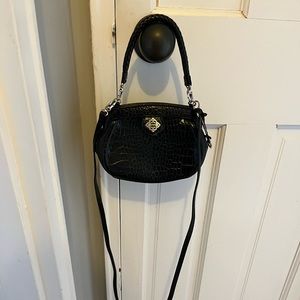 Brighton Black Leather Small Satchel